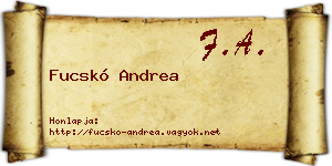 Fucskó Andrea névjegykártya