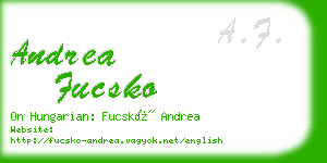 andrea fucsko business card